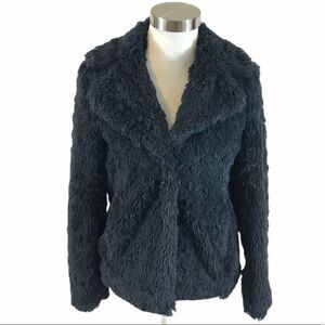 Xhilaration Slate Blue/Grey Faux‎ Fur Coat Small